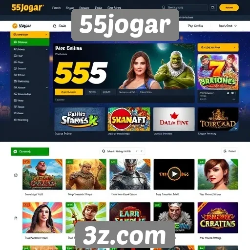 Explorando a interface do site 55jogar